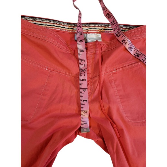 Nike Womens Trouser Pants S Red Drawstring Waist Flat Front Mid Rise Pockets - Picture 7 of 15